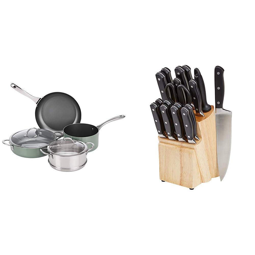 Amazon-Basics-Juego-de-ollas-antiadherente-multifuncion-de-6-piezas-Juego-de-cuchillos-de-cocina