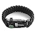 X-Plore Gear Emergency Paracord Bracelets | Set of 2| The Ultimate Tactical Survival Gear| Flint Fire Starter, Whistle, Compass & Scraper | Best Wilderness Survival-Kit - Black(M)/Blue(M)
