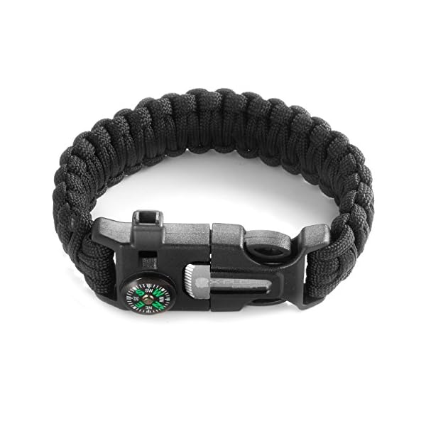 X-Plore-Gear-Emergency-Paracord-Bracelets-Set-Of-2-The-ULTIMATE-Tactical-Survival-Gear-Flint-Fire-Starter-Whistle-Compass-ScraperKnife-BEST-Wilderness-Survival-Kit-For-CampingFishing-More