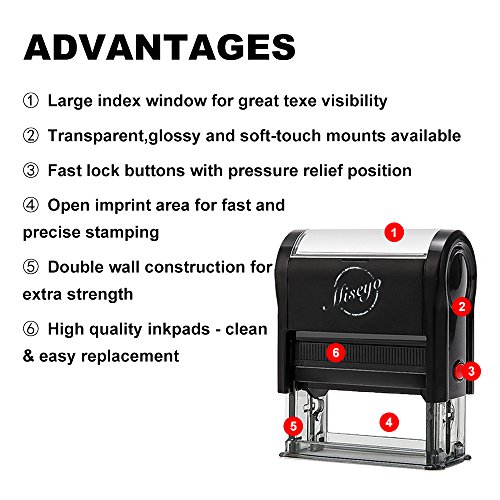 Miseyo PAID Self Inking Rubber Stamp - Red Ink