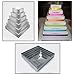 EURO TINS SET OF 6-PIECE SQUARE SHAPE CAKE BAKING PANS 6