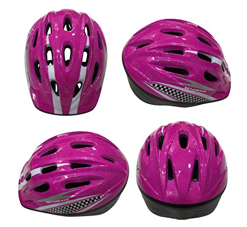 KIDS Bike Helmet â€“ Adjustable from Toddler to Youth Size, Ages 3 To 7 - Durable Kid Bicycle Helmets with Fun Racing Design Boys and Girls will LOVE - CSPC Certified for Safety and Comfort (CPSC Pink)