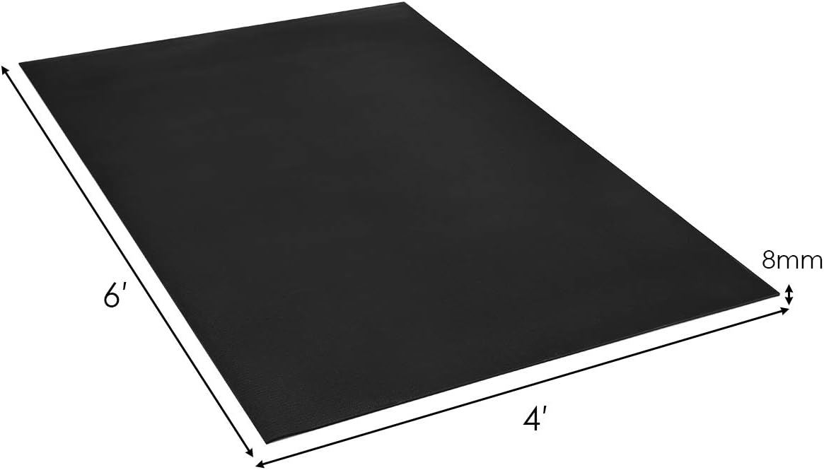 Goplus Large Yoga Mat, 7' x 5' x 8mm and 6' x 4' x 8mm with Straps, Eco Friendly Extra Thick Non Slip Barefoot Fitness Exercise Mat for Home Gym Floor Cardio Workout : Sports & Outdoors