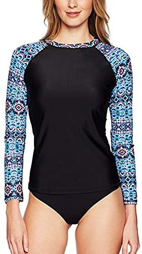 Taylover Women's Long Sleeve Rash Vest Sport Rash Guard Swimwear Tops UPF 50+