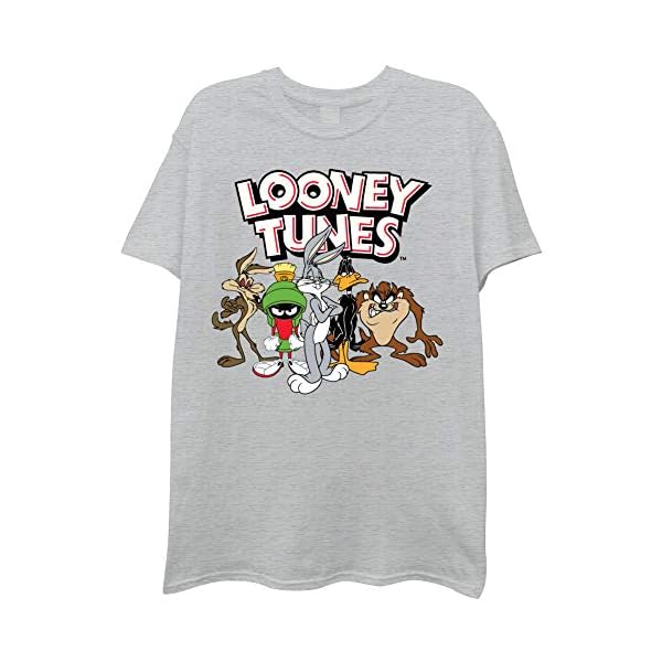 Looney Tunes Mens Group Shirt - Bugs Bunny Marvin and Taz Tee - 90’s Classic T-Shirt