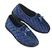 Collections Etc Quilted Bow Tie Velour Slipper