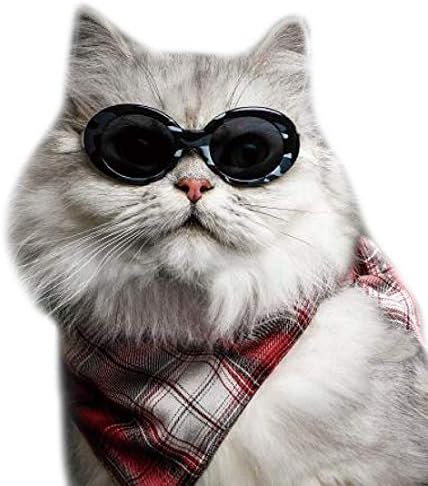 Eonpet Alien Camo Glasses 猫用サングラス 犬用サングラス 猫用首輪 猫 眼鏡 メガネ サングラス ファッション クール 紫外線カット 日焼け対策 撮影物 保護 絶品 アクセサリー ペット用 可愛い猫