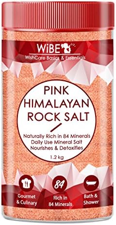 WiBE Pink Himalayan Rock Salt - Naturally Rich in 84 Minerals - 1.2 Kg