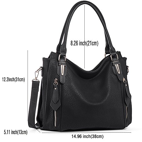 Handbags for Women Shoulder Tote Zipper Purse PU Leather Tophandle