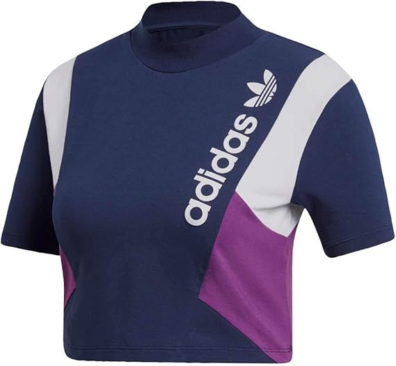 Amazon Co Jp アディダス Adidas レディース トップス ベアトップ チューブトップ クロップド 90 S Block Cropped T Shirt 並行輸入品 服 ファッション小物