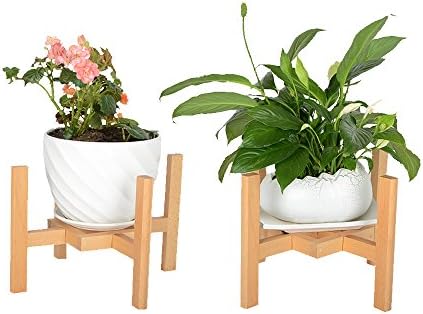 ATBAY Plant Stand Large Wood Plant Pot Holder Indoor or Outdoor Dector for Floor Plant, Grower Pot 11.5"(2 PACK)