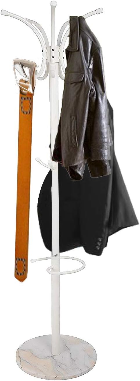 Aliza Coat Stand/Coat stands for hallway/Heavy Duty/Marble Base/Free Standing Clothes, Hat Rack for Home and Office