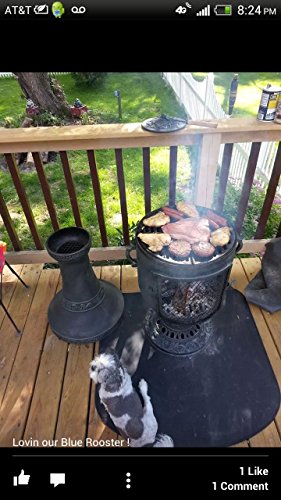 The Venetian Grill & Oven Chiminea CAST Iron +Free Deck Protector ($59.95 Value)