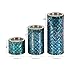 Deco 79 Metal Handmade Candle Holder with Mosaic Pattern, Set of 3 10
