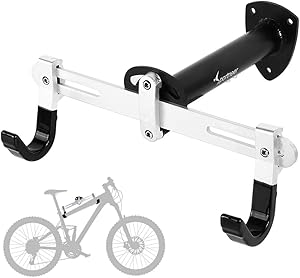 Sportneer Bike Wall Mount, Horizontal Metal Adjustable Bicycle Rack Holder Hook for Road Bike, Mountain Bike, Kids Bike‘s Indoor Storage