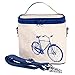 SoYoung Raw Linen Bike Large Cooler Bag, Blue