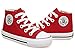 iDuoDuo Classic Kids Casual Comfort Zipper Lace Up High Top Canvas Shoes Red 13 M US Little Kid
