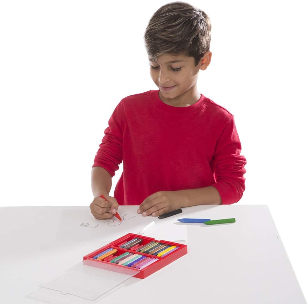 Melissa & Doug Triangular Crayons - 24-Pack in Flip-Top Case, Non-Roll: Melissa & Doug: Toys & Games