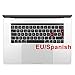 Batianda Spanish ESP Waterproof Ultrathin Silicone Keyboard Cover Skin for MacBook Pro 13 15 inch 2019 2018 2017 & 2016 with Touch Bar & Touch ID Model:A1989 A1706 / A1707 (Black)