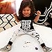 Little Girls Short Sleeve Messy Hair Don't Care Letters Print T-Shirt and Pants Outfit Summer (2T, Black+White)