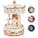 Dragon-Hub Music Box 3-Horse Carousel Gifts for Kids Children Girls Christmas Birthday Valentine's Gifts Decorations Melody Carrying You from Castle in The Sky (Laputa)