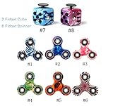 Fidget Spinner Cube Set ADHD Stress Relief Anxiety Toys Best Autism Fidgets spinners for Adults Children Finger Toy with Bearing Focus Fidgeting Restless Colorful Hand Spin 8 Pcs by SCIONE