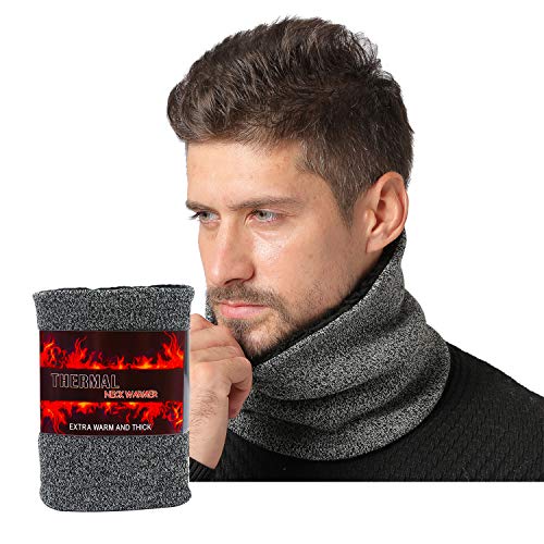 NovForth Winter Neck Warmer Fleece Lined Infinity Scarf Thicken Skiing Scarf - Thumbnail 7