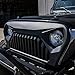 Xprite Front Matte Black Gladiator Vader Grille Grill Overlay Cover For 1997-2006 Jeep Wrangler TJ LJ