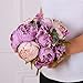 Leagel Fake Flowers Vintage Artificial Peony Silk Flowers Bouquet Wedding Home Decoration, Pack of 1 (New Purple)