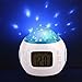 Alarm Clock Children Sleep Clock Color Change Starry Night Sky Star Projection Music Digital Clock With Backlight Led Nigh Light Calendar Thermometer for Children Kids Baby Boys Girls Bedroom