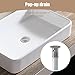 Mecor 24'' X 16'' Rectangle Bathroom Vessel Sink Vessel Basin with Pop Up Drain,White Ceramic