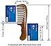 Meta-C Portable Comb – Made From One Whole Piece Of Natural Green Sandal Wood – Wave Handle (Wider tooth)