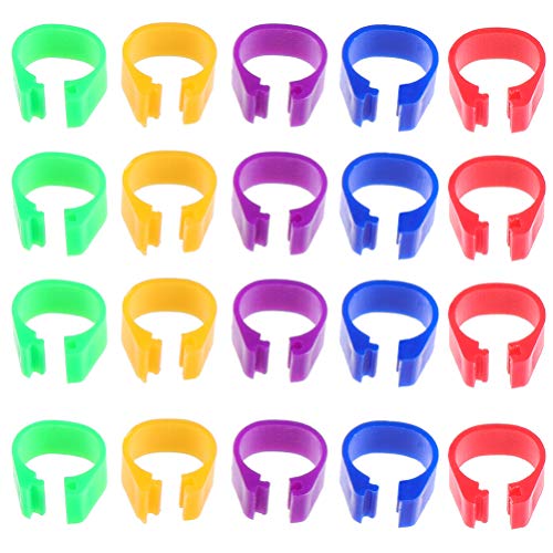 UPKOCH 100 Stücke Klemmringe Hühner Ringe Hühnerringe ohne Nummerierte Beinringe Taubenringe ID Identifikation Vogel…