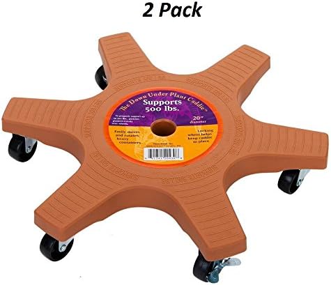 20 in. Terra Cotta Plastic Down Under Plant Caddie (2)