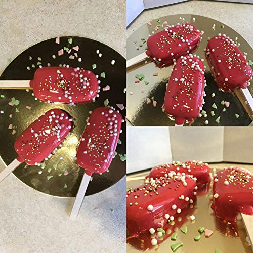 NUOMI Ice Pop Molds Silicone Popsicle Makers, BPA Free Trays, 4-cavity, Great for Cakesicles!