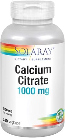 Amazon Com Solaray Calcium Citrate Complex 1000 Mg 240 Capsules Health Personal Care