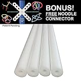 Oodles of Noodles Deluxe Famous Foam Pool Noodles - Made in USA Wholesale 4 Pack White