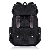 Vbiger Canvas Backpack Outdoor Casual Vintage Backpack for Women & Men Middle School College Book Bags