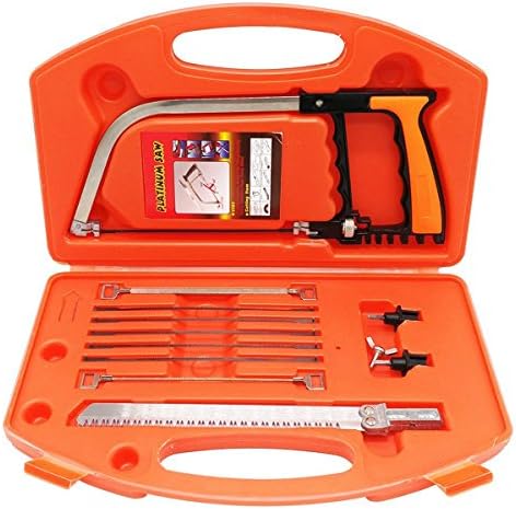 Magic Handsaws 12 in 1 set, OKGOOD DIY Multifunction Bow Saw,Adjustable Multi Purpose Hacksaw Saw Kit with Red Case for Wood Working, Plastic, Glass, Tile, Metal, Rope, PVC Pipe, Rubber