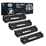 4 Pack Remanufactured Replacement Laser Toner Cartridge for Hewlett Packard CE285A (HP 85A) Black