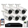 GW Security 8 Channel 4K NVR 5MP POE Audio & Video Security Camera System – Six 5MP 1920P Weatherproof Bullet Cameras…