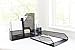 Blu Monaco Black Desk Organizer - 5 Piece Desk Accessories Set - Letter - Mail Organizer, Sticky Note Holder, Pen Cup, Magazine File Holder, Paper - Document Tray - Black