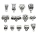 iloveDIYbeads 100g (about 75pcs) Mixed Antique Tibetan Silver Bail Tube Beads,Spacer Bead，Bail beads，Bead Hanger Fit Charm European Bracelet Pendant (M027)