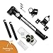 SAMLITE - Best handheld Mini Bike Pump with Glue-less Puncture Repair Kit, Fits Presta and Schrader Valve, Includes Mount Kit, High Pressure 120 PSI, 8 bar, FREE Bike Bell and Sports Needle Included