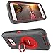 BENTOBEN Case for Samsung S7, S7 Case, 4in1 Hybrid Shockproof Heavy Duty Rugged Full Body Protective Cover Built-in Rotating Kickstand Swivel Belt Clip Holster Case for Samsung Galaxy S7- Black/Red