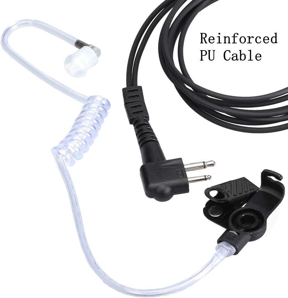 Earpieces for Motorola Walkie Talkies with Mic 2 Pin Acoustic Tube Headset and PPT for CP200 GP2000 XU1100 PRO1150 MU12 (2 Pack): Car Electronics