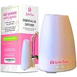 Aromatherapy Diffuser for Essential Oils by Leven Rose Humidifier for Stress Relief + Sleep Improvement - 100ML