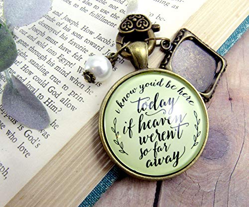 Wedding Bouquet Memorial Charm I Know You'd Be Here Today If Heaven Rustic Remembrance Bridal Pendant Memorial Photo Jewelry