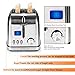 Toaster 2 Slice Stainless Steel Toasters,LCD Timer Display Compact Toaster Extra Wide Slots with 7 Bread Shade Settings&Defrost/Bagel/Cancel/Reheat Function,Removable Crumb Tray,900W Silver Toaster