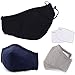 3-Pack PM 2.5 Cotton Face Mouth Mask Muffle with Fliter Respirator Comfy Reuseable Dustproof Antibacterial Mouth Cover Warm Windproof Face Protective Guaze Mask